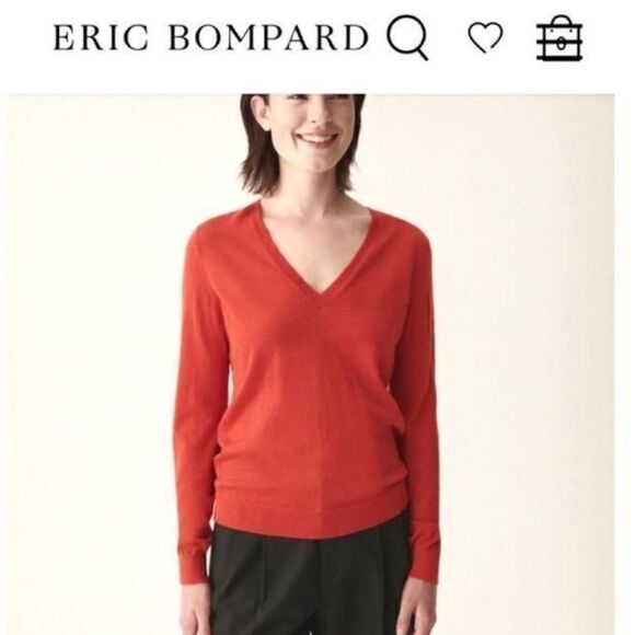 Eric Bompard Cashmere V Neck Sweater S - Picture 2 of 10